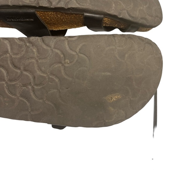 Birkenstock Women 9/40 Mayari Birko-Flor Slip On Toe Loop Sandals Black - Picture 10 of 15